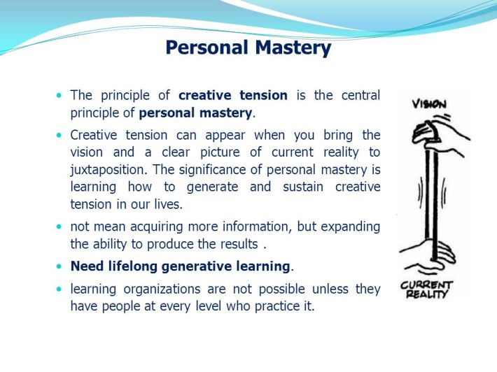 Personal+Mastery+The+principle+of+creative+tension+is+the+central+principle+of+personal+mastery.